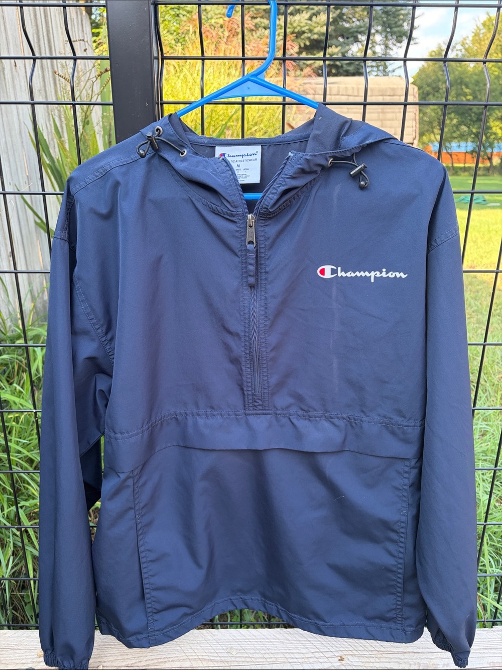 Champion Navy Hooded Pullover Anorak
